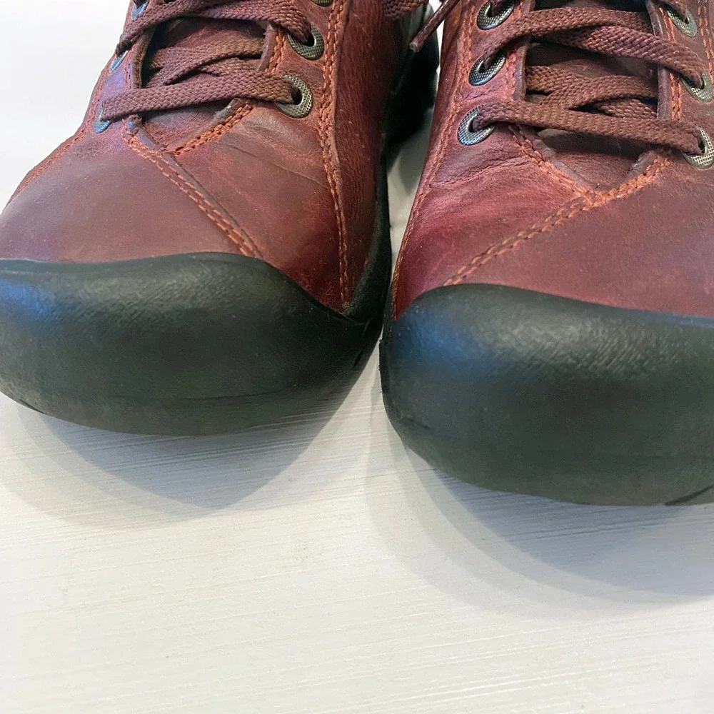 Women's‎ Keen Presidio Burgundy Leather Outdoor Comfort Shoes Sneakers Size 5.5